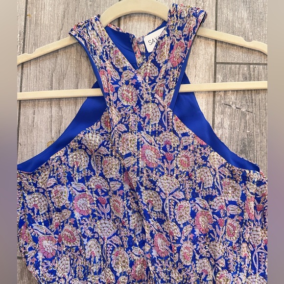 NWT SAYLOR - Ansel Dress In Dahlia Block Print - Picture 7 of 10